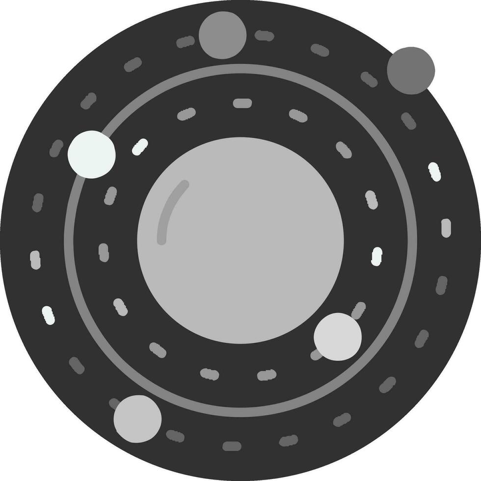 Solar system Grey scale Icon vector