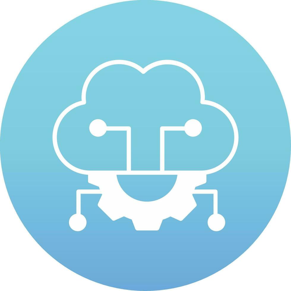 Cloud Server Settings Vector Icon