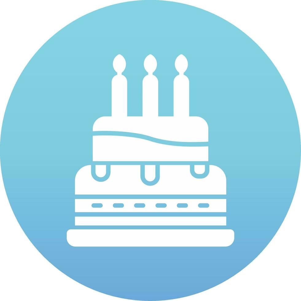 icono de vector de pastel de cumpleaños