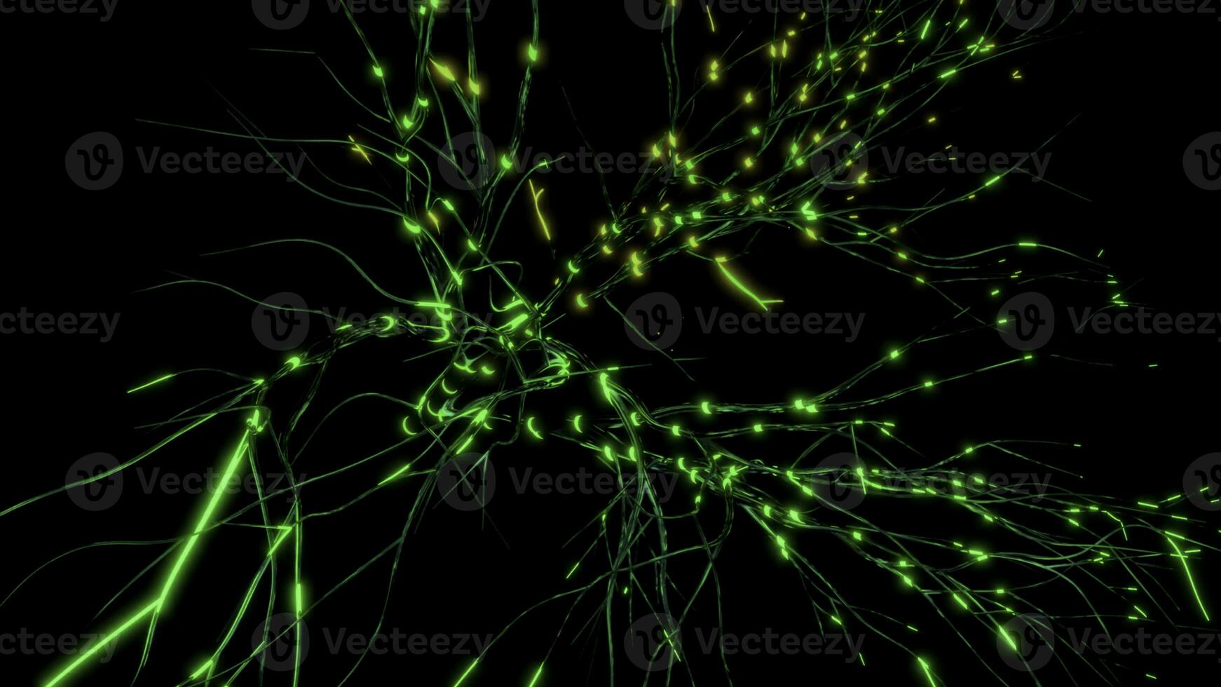 Neurons and neural connections, concept of science and medicine. Motion. Visualization og neuronal activity in the brain, neurogenesis, neurotransmitters, electricity in the brain, synapses. photo