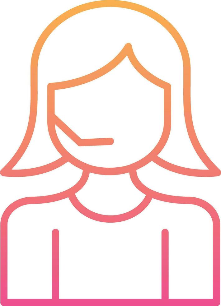 Call Center Agent Vector Icon