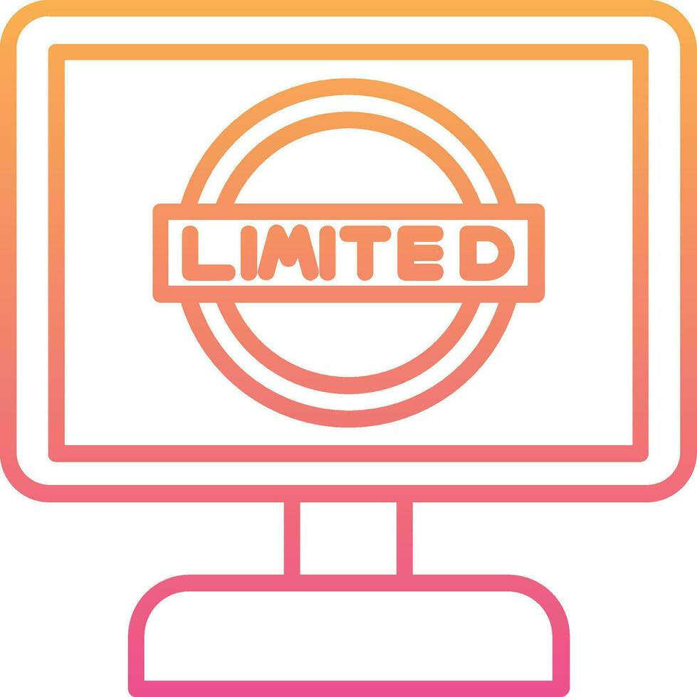 limitado vector icono