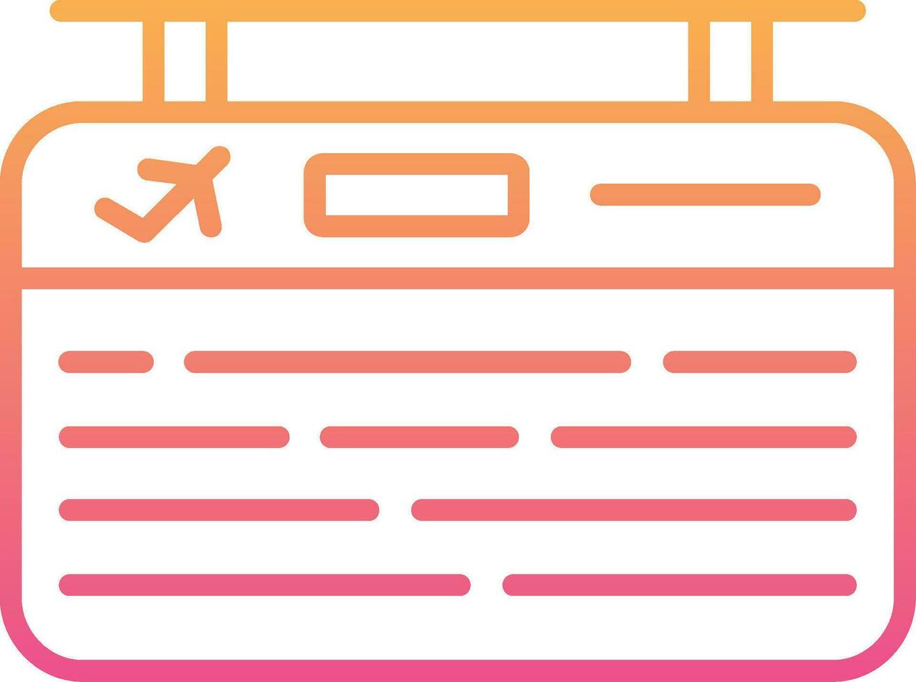Flight Information Vector Icon