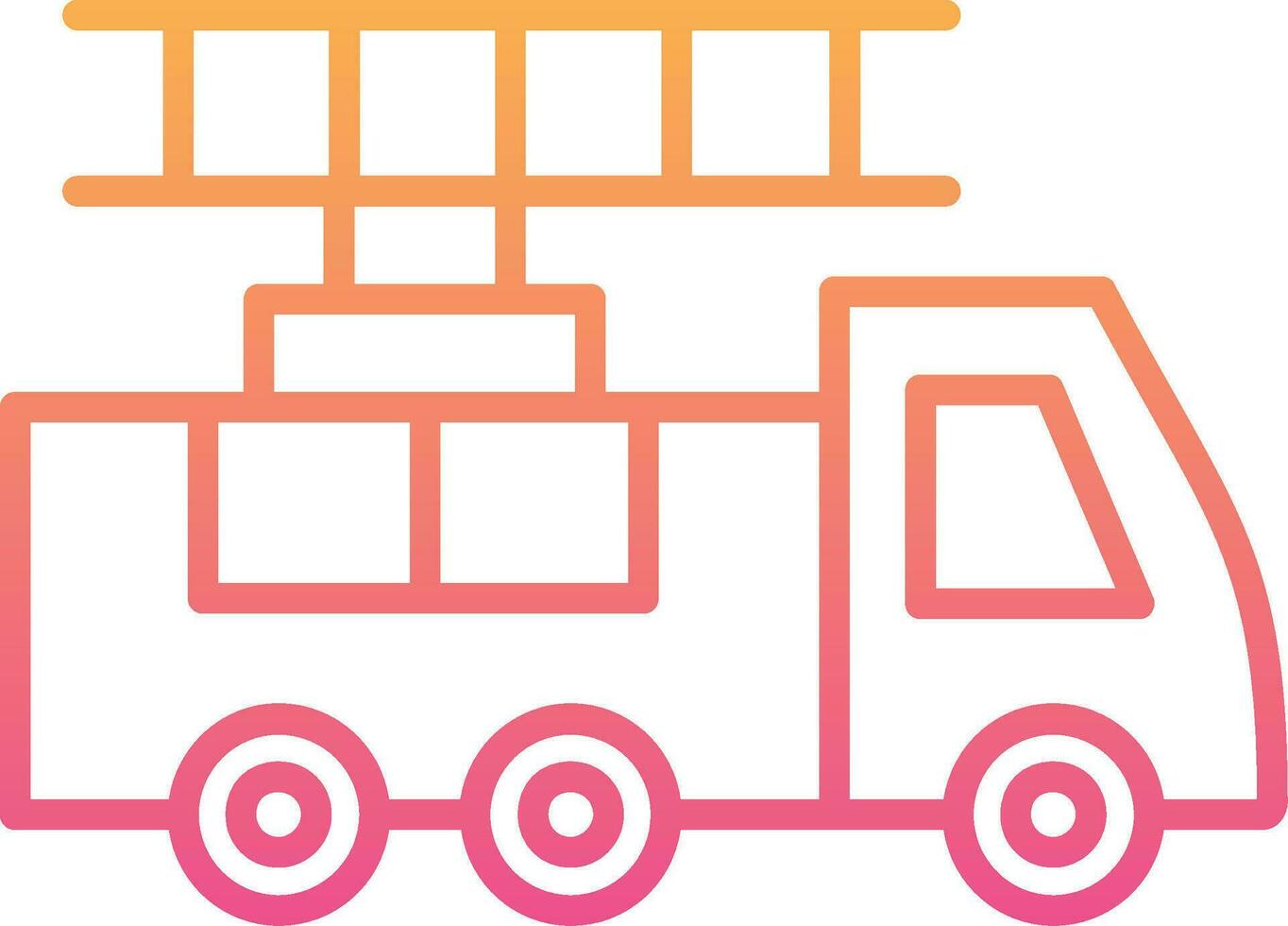 Ladder Truck Vector Icon