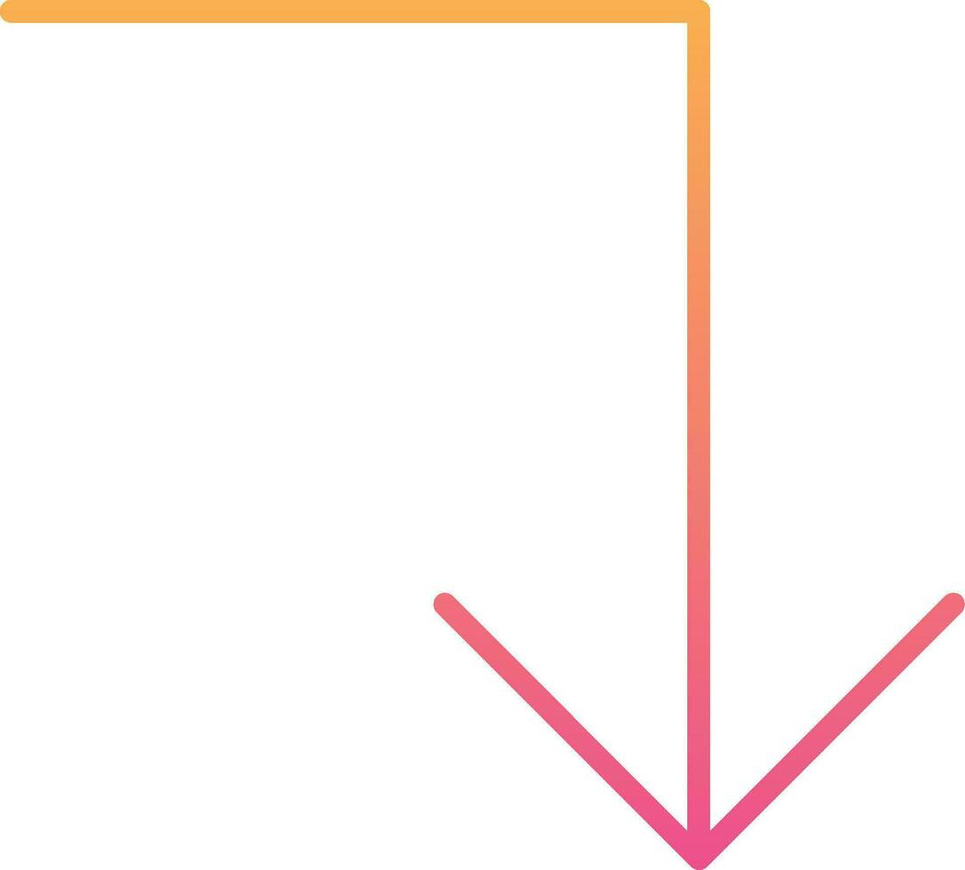 Turn Down Vector Icon
