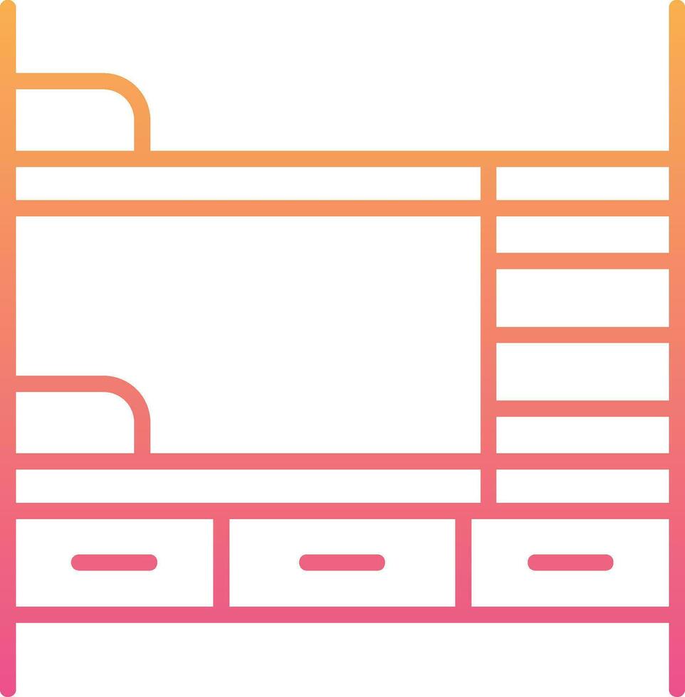 Bunk Bed Vector Icon