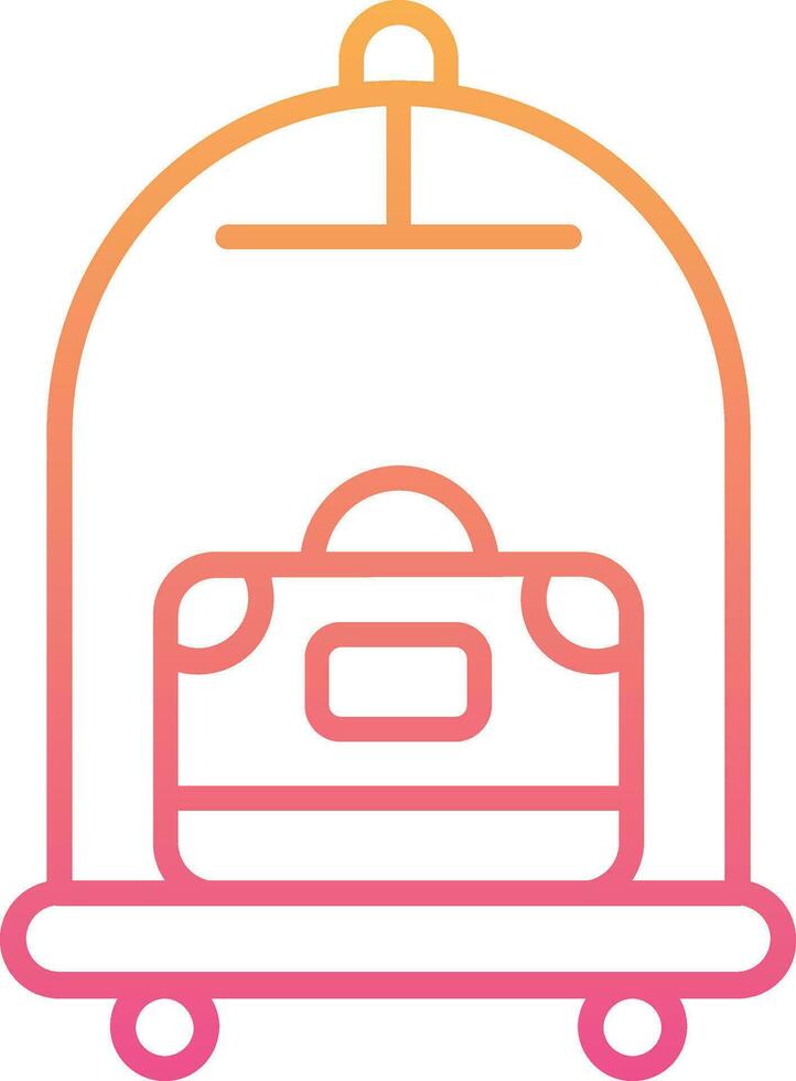 Luggage Cart Vector Icon