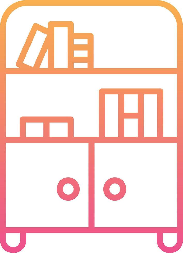Bookshelf Vector Icon
