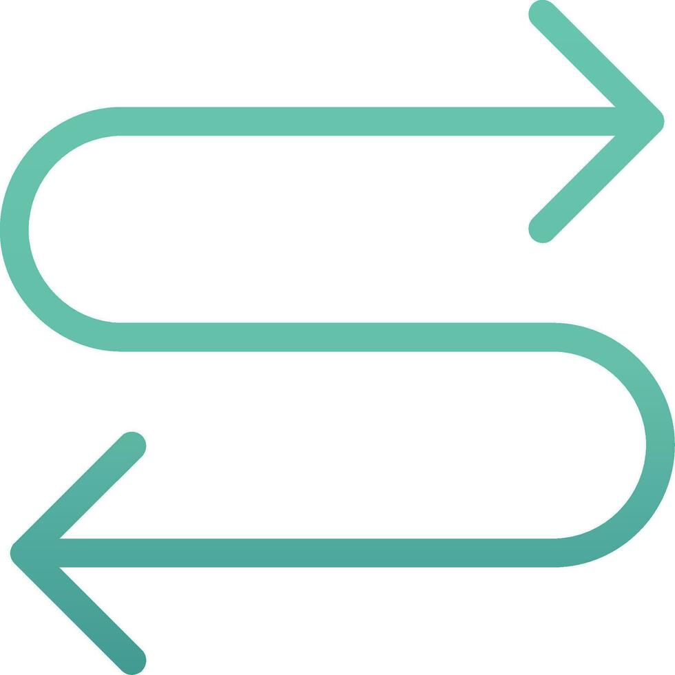 Zigzag Arrow Vector Icon