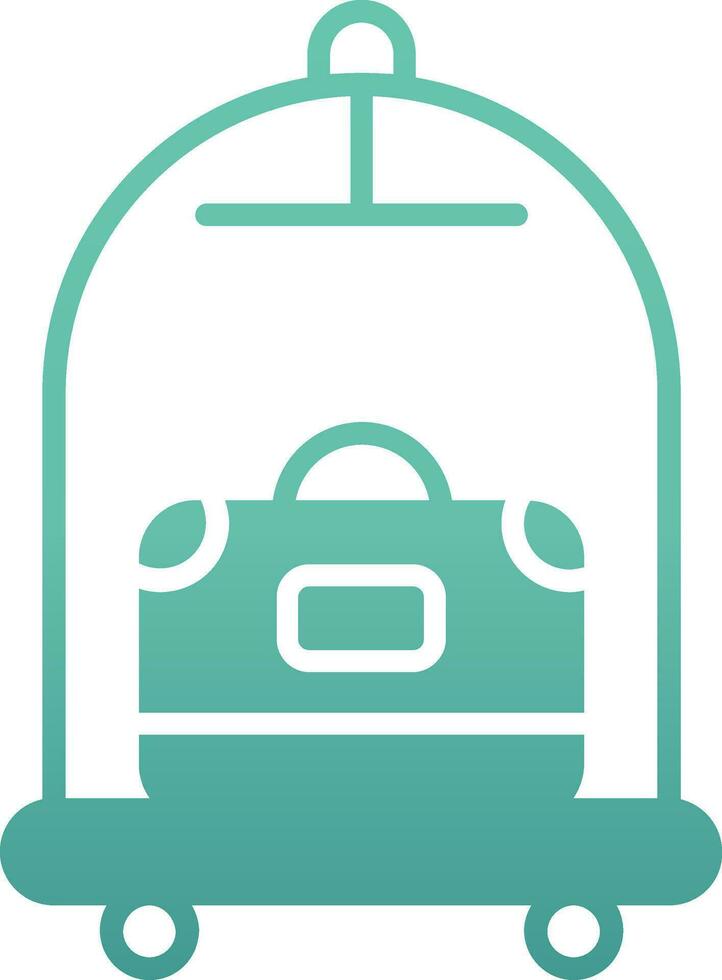 Luggage Cart Vector Icon