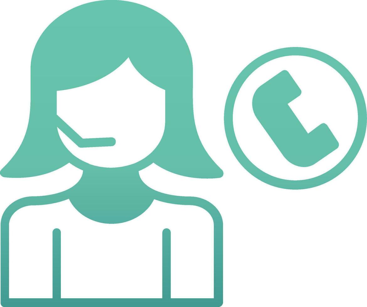 Call Center Agent Vector Icon