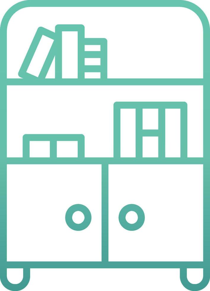 Bookshelf Vector Icon