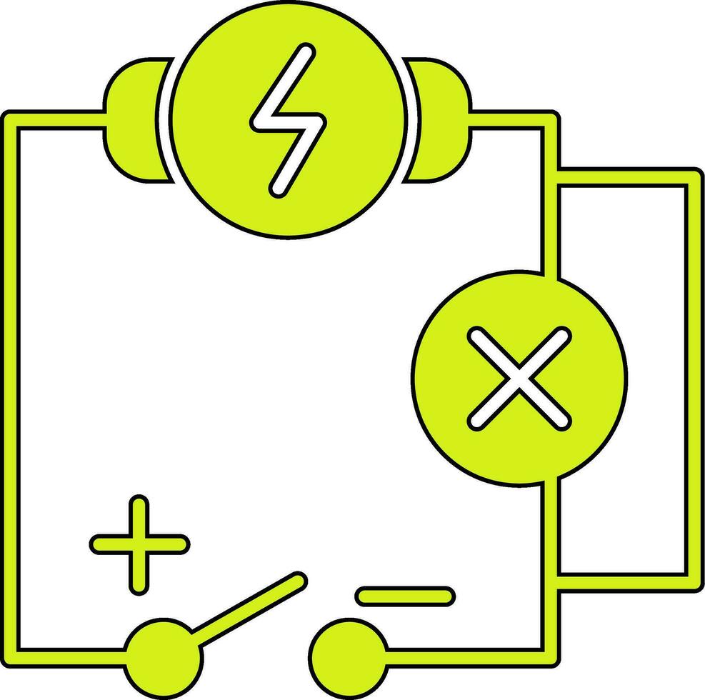 icono de vector de circuito eléctrico