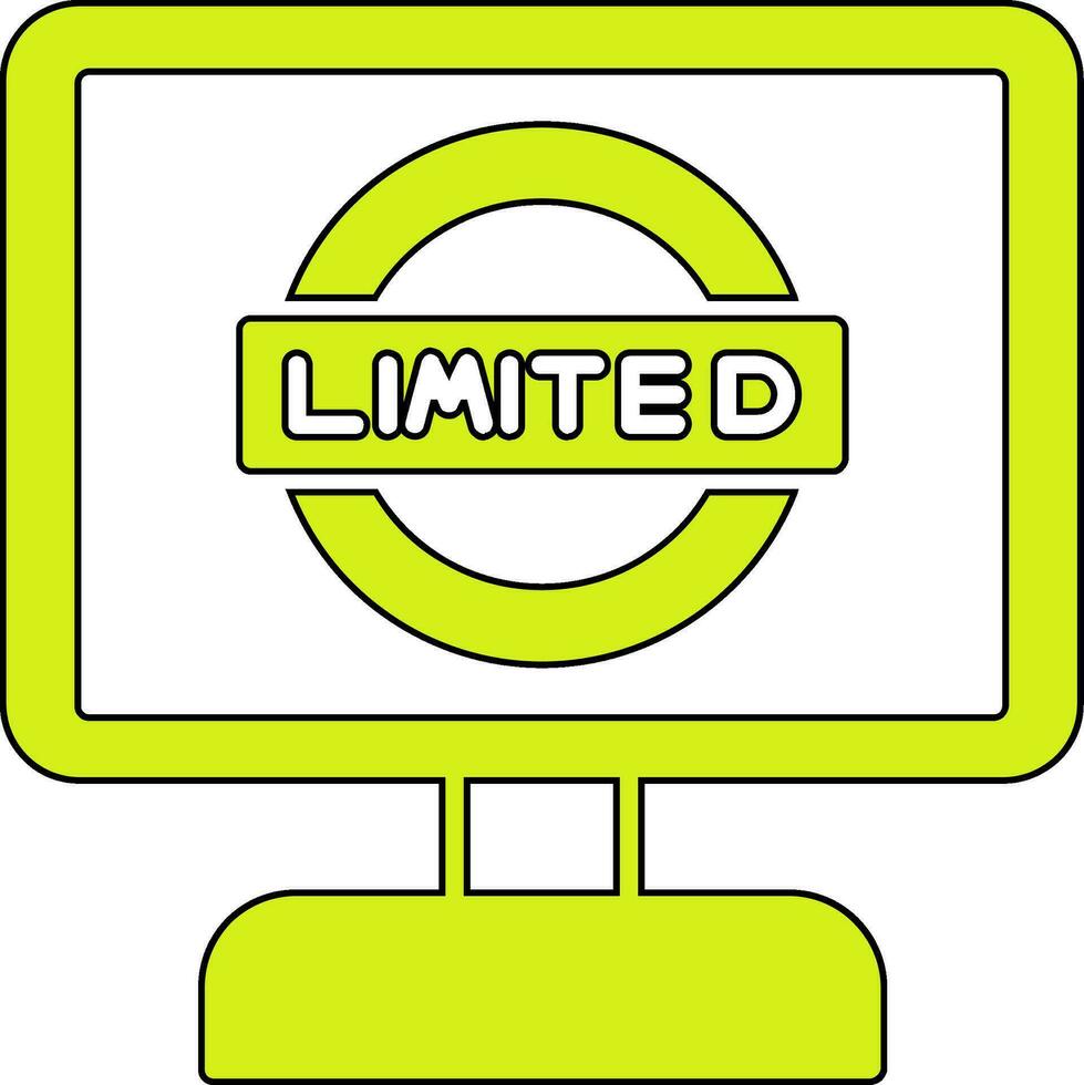 limitado vector icono