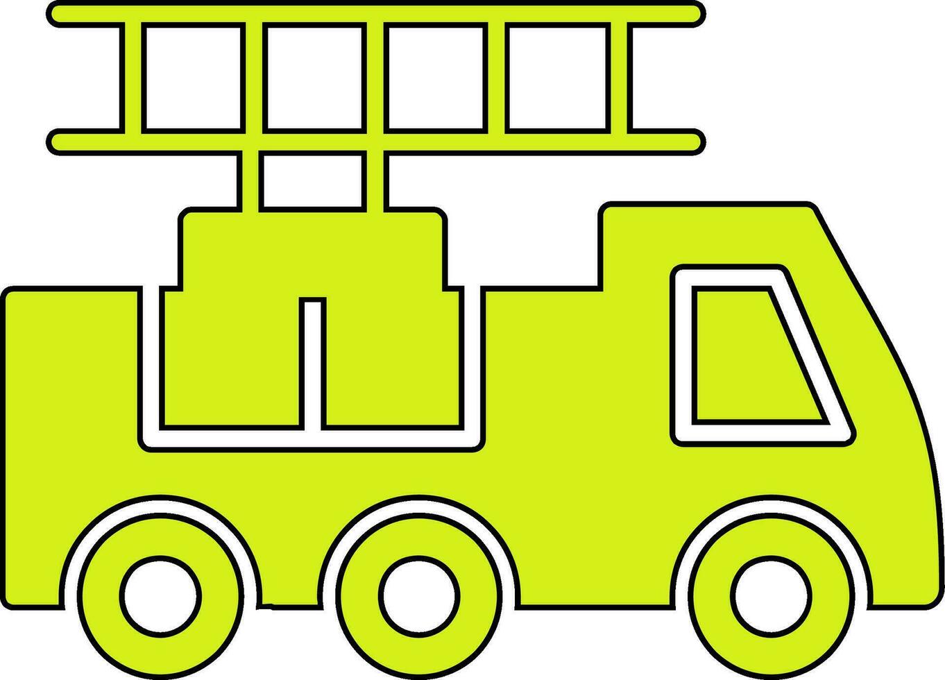 Ladder Truck Vector Icon