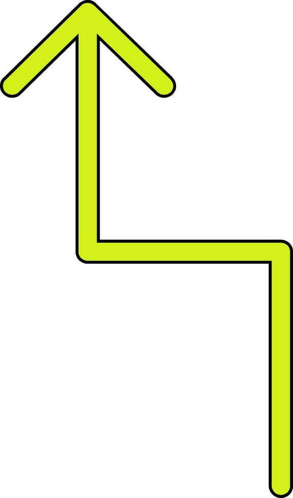 Zigzag Arrow Vector Icon