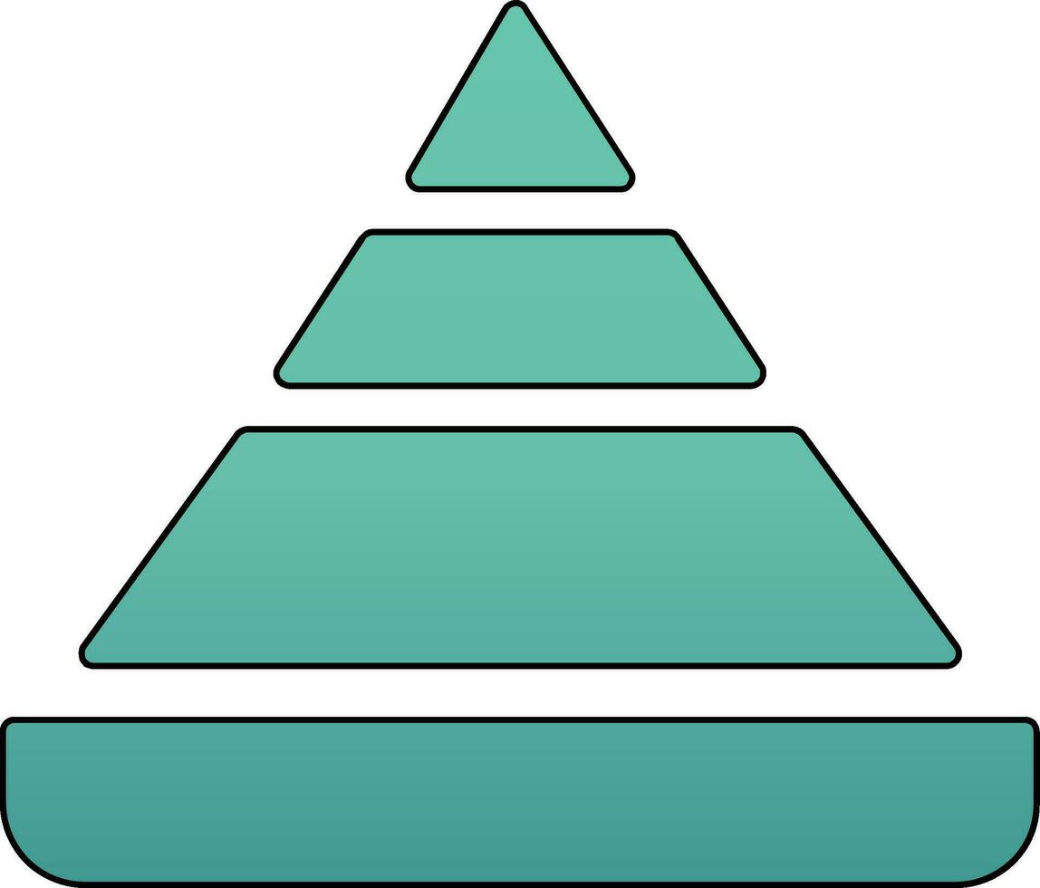 Pyramid Chart Vector Icon