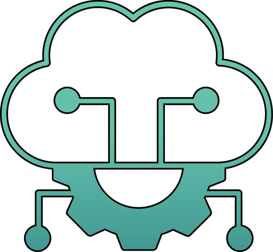 Cloud Server Settings Vector Icon