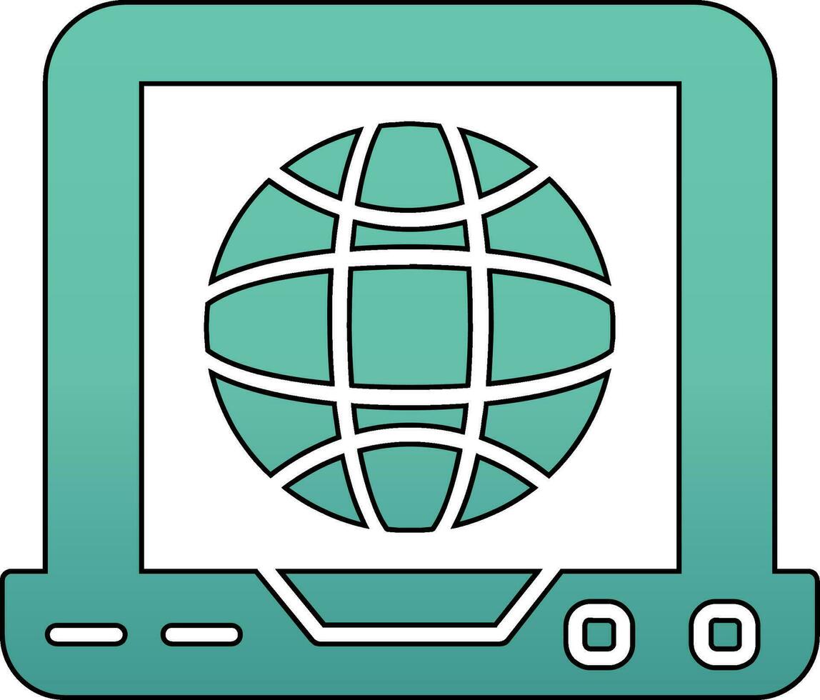 Laptop Internet Vector Icon