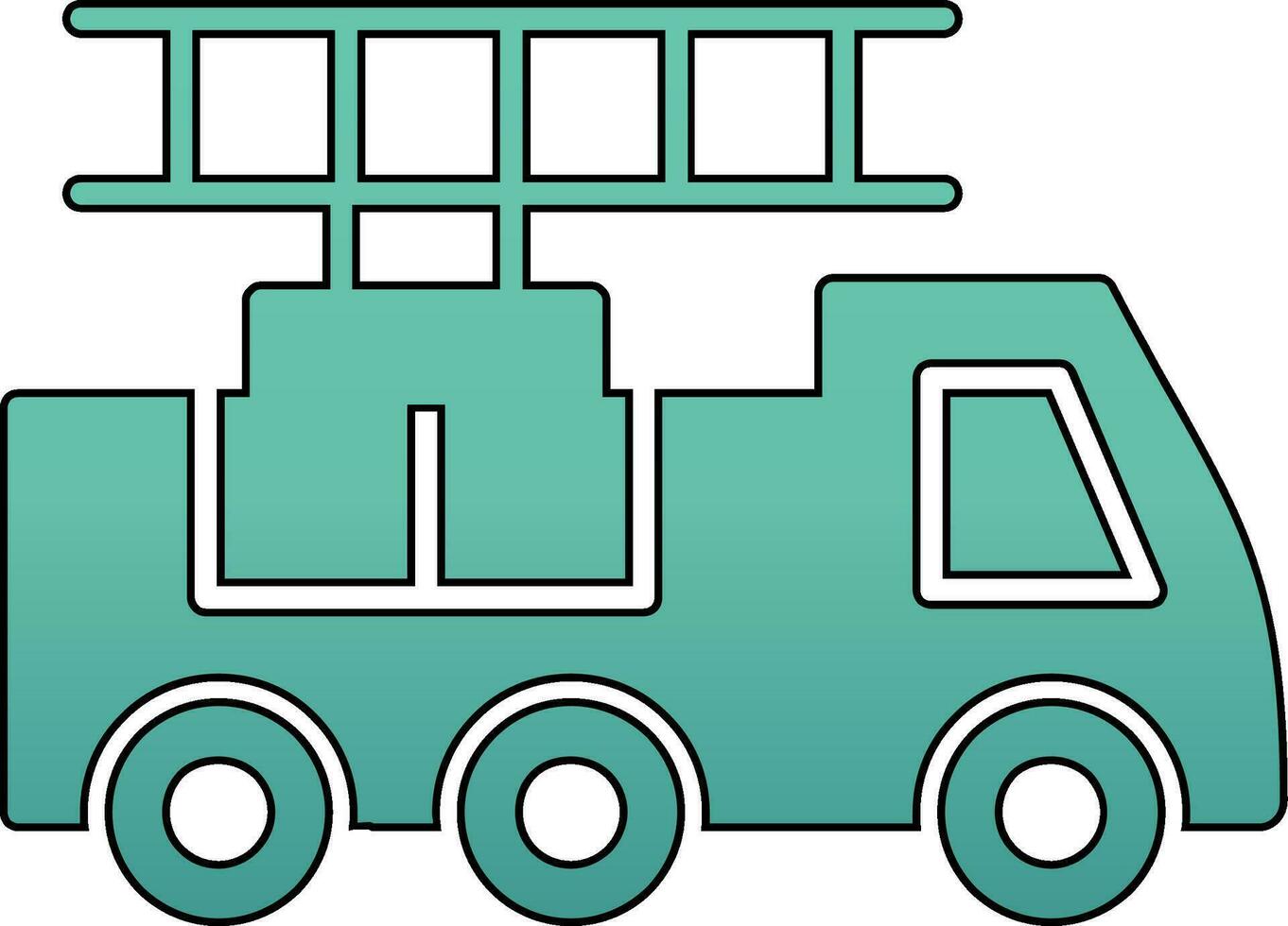 Ladder Truck Vector Icon