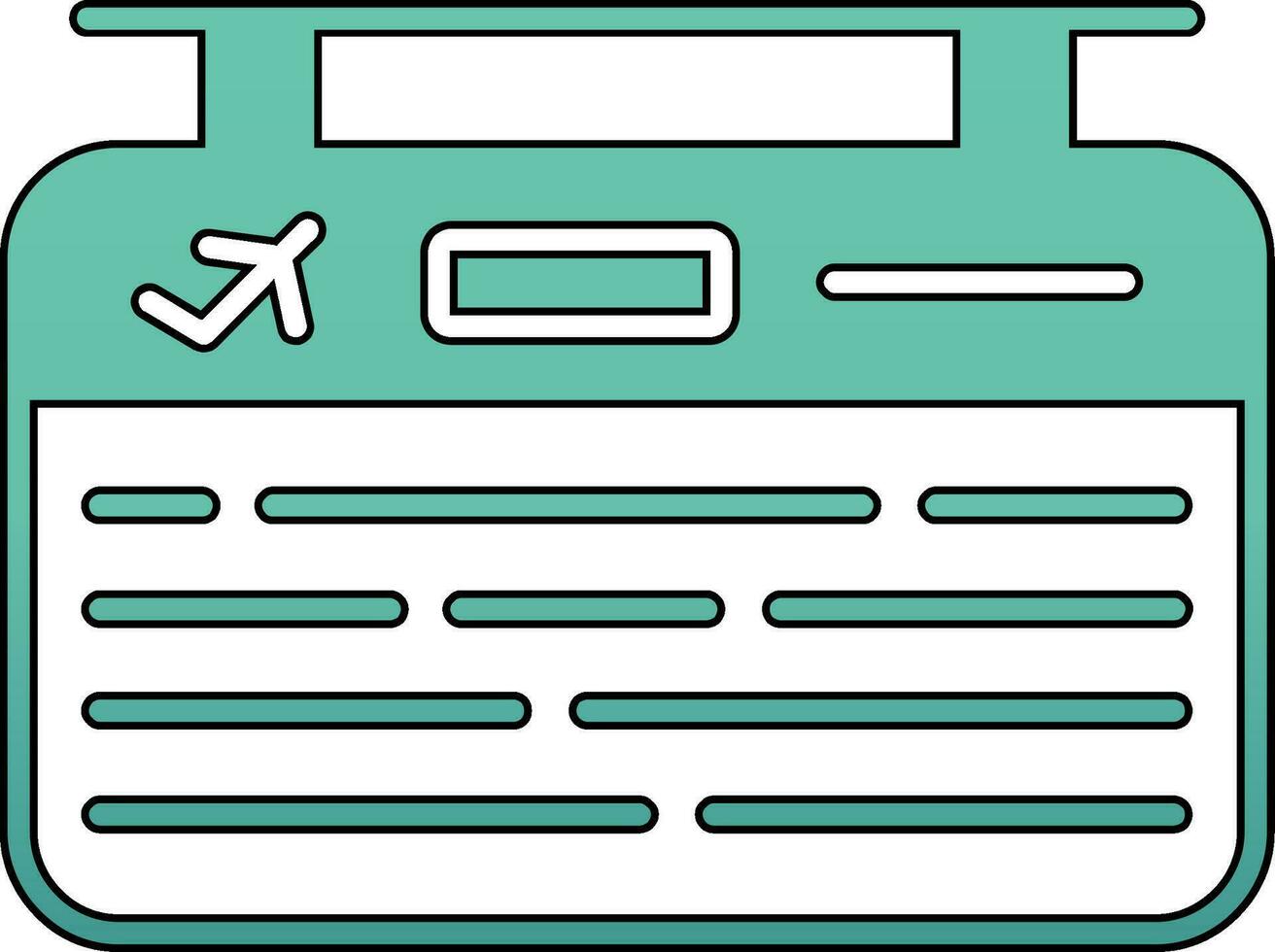 Flight Information Vector Icon