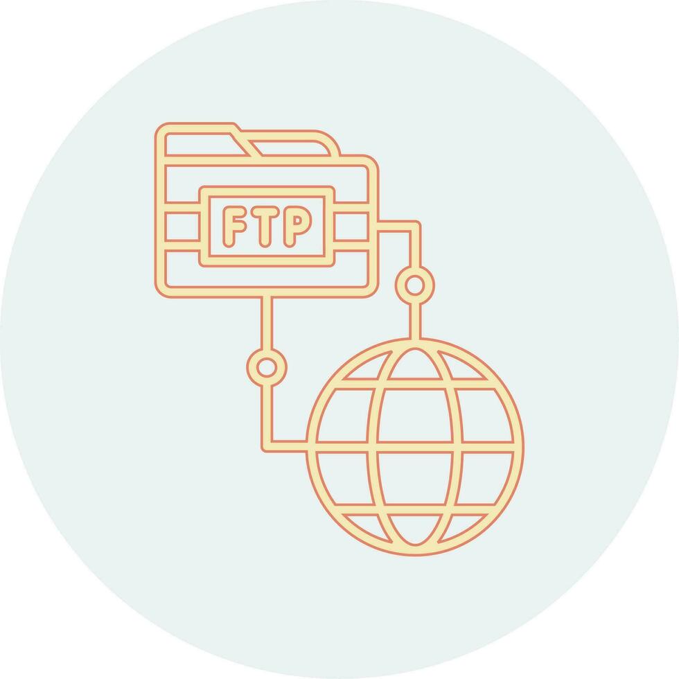 icono de vector ftp