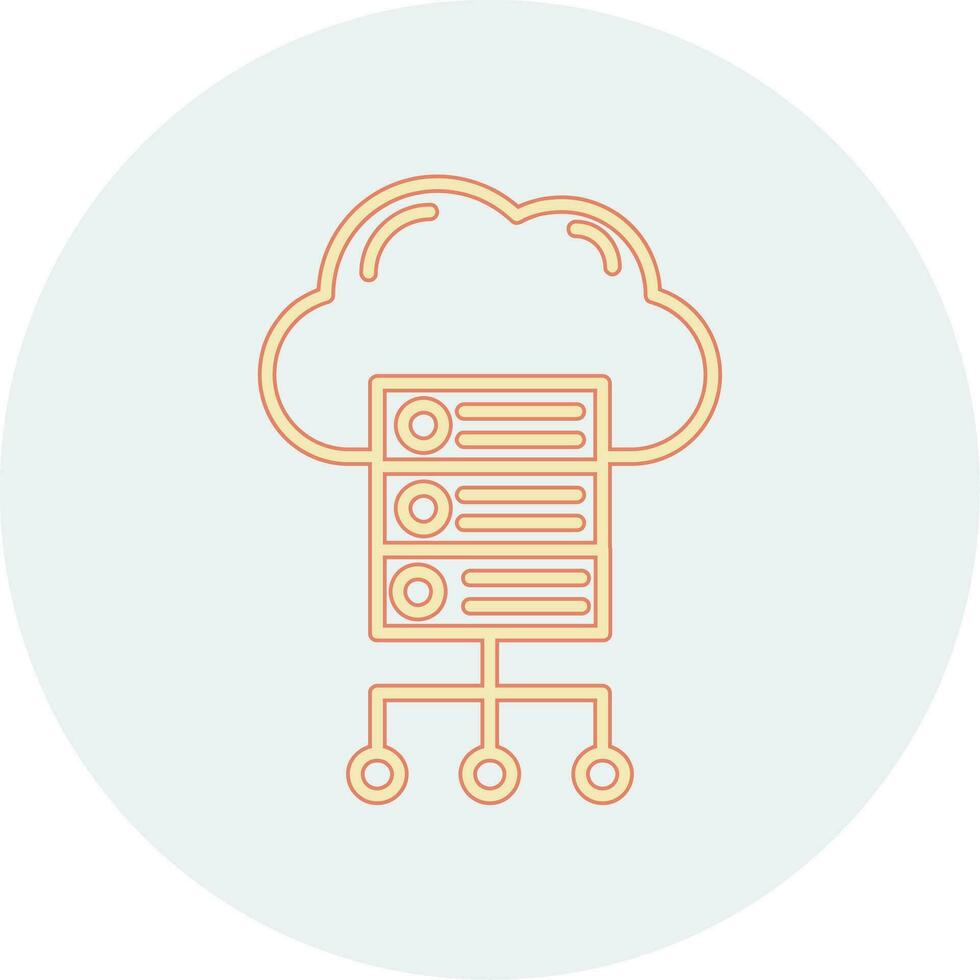 Cloud Server Vector Icon