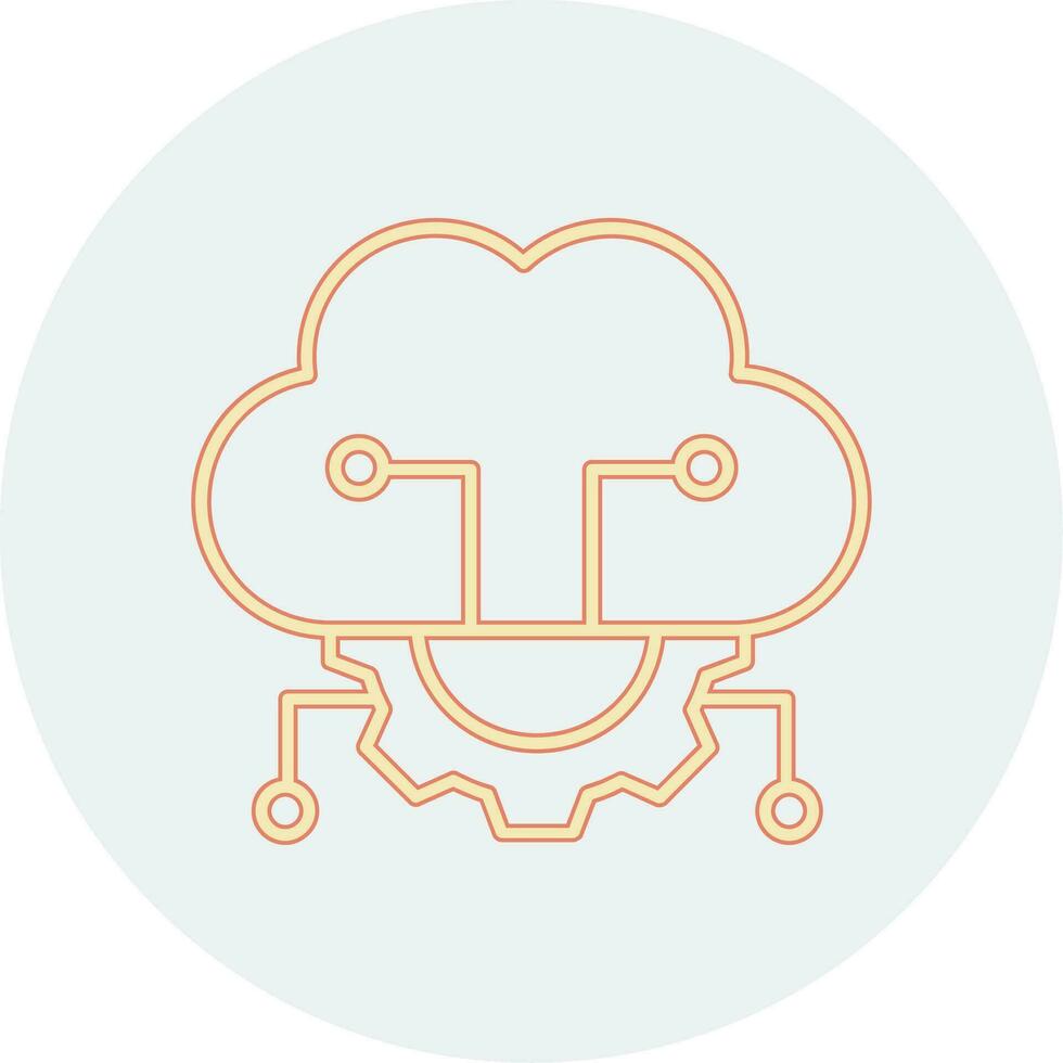 Cloud Server Settings Vector Icon