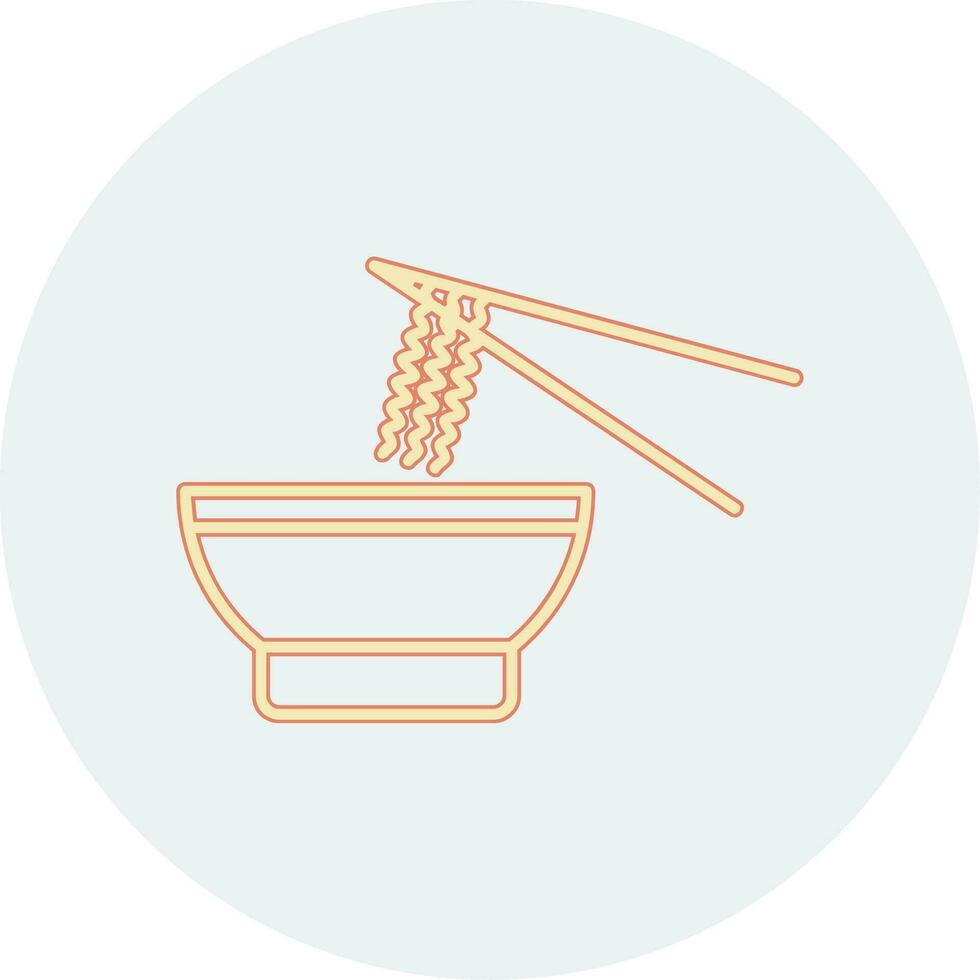 icono de vector de fideos