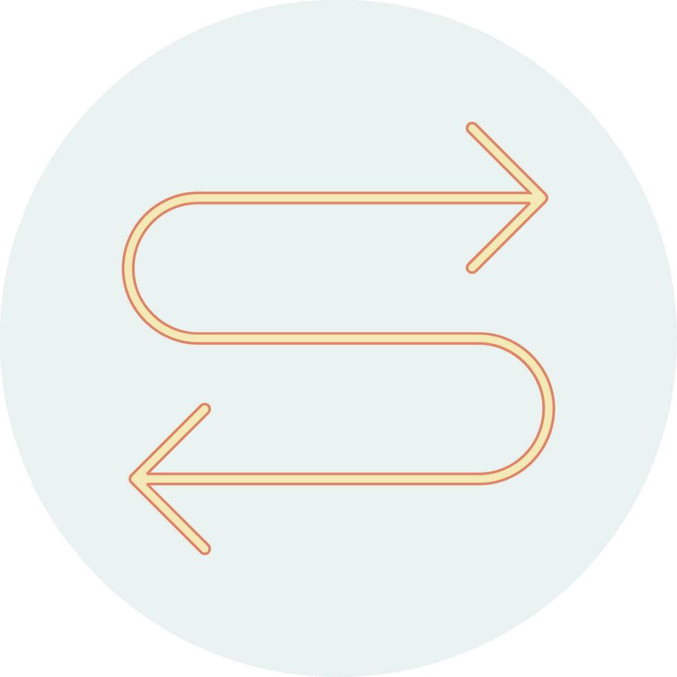 Zigzag Arrow Vector Icon