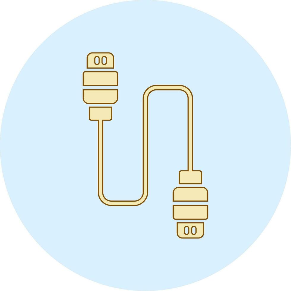 icono de vector de cable usb