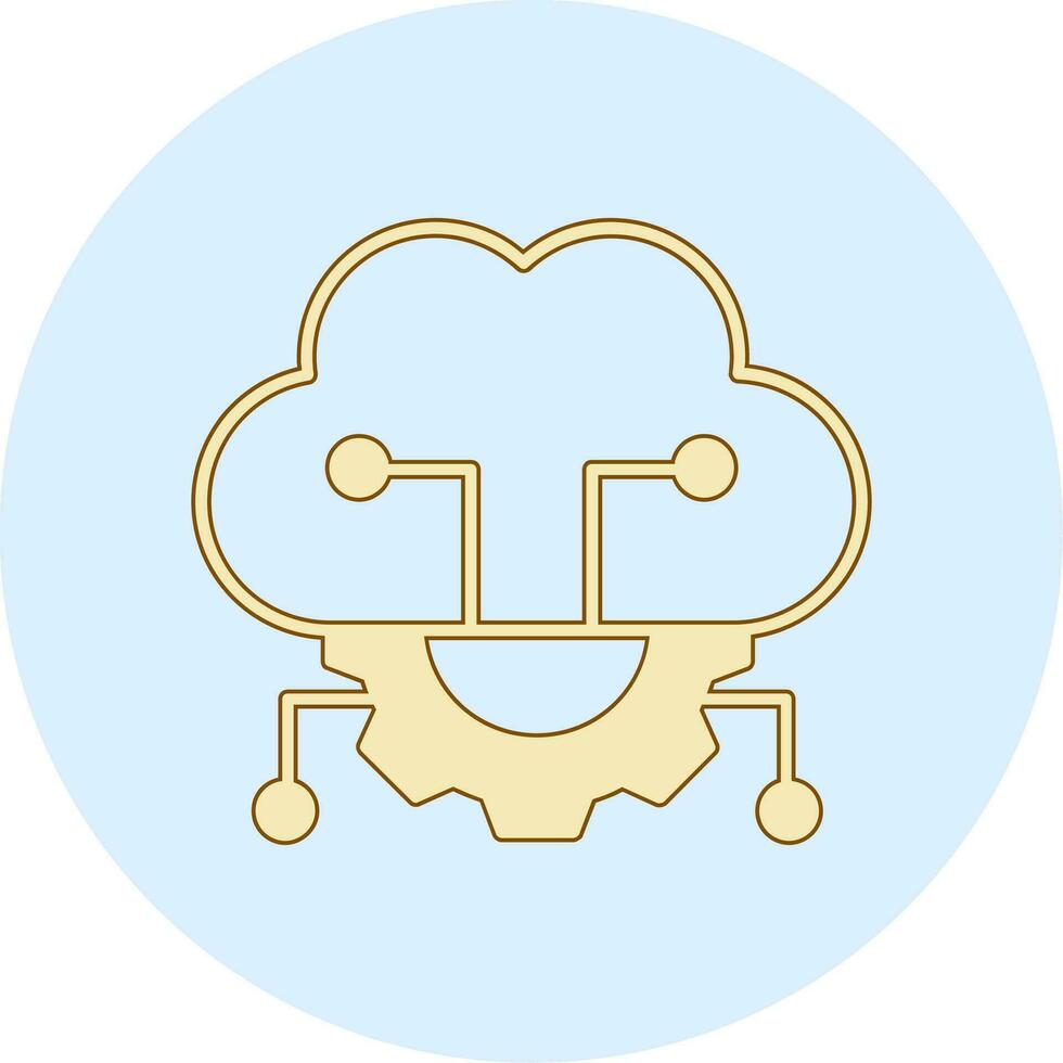 Cloud Server Settings Vector Icon