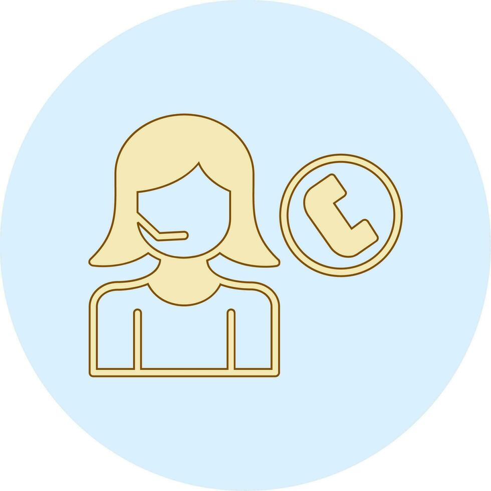 Call Center Agent Vector Icon