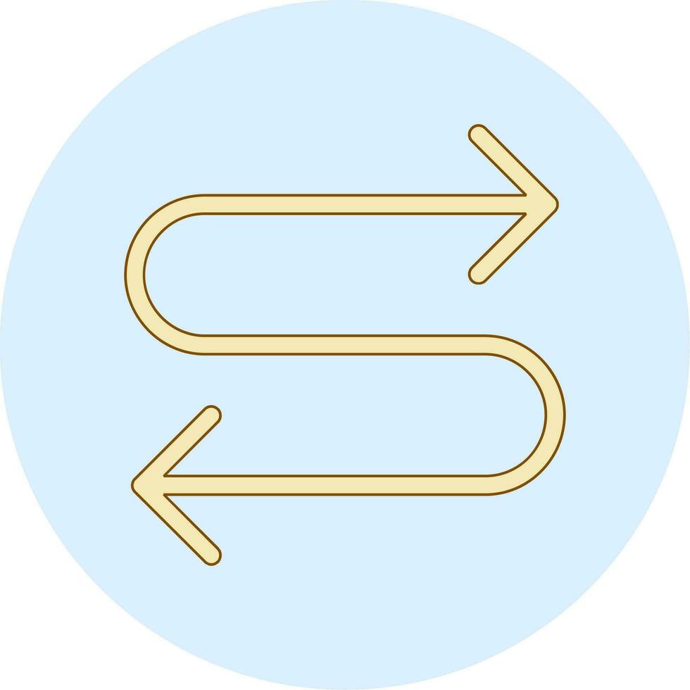 icono de vector de flecha en zigzag