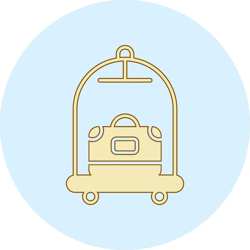 Luggage Cart Vector Icon