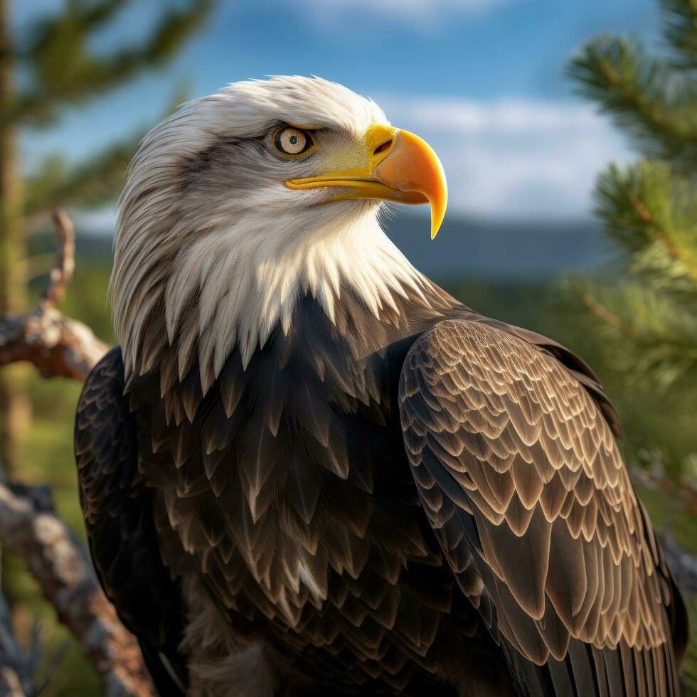 AI generated an image of a bald eagle by steve adams photo