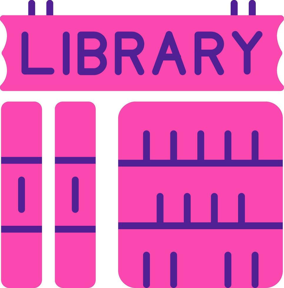 icono de vector de biblioteca