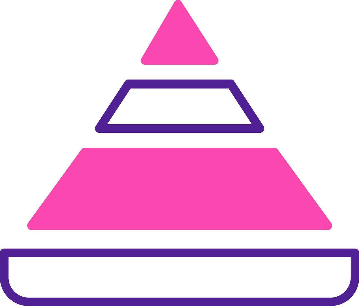 Pyramid Chart Vector Icon