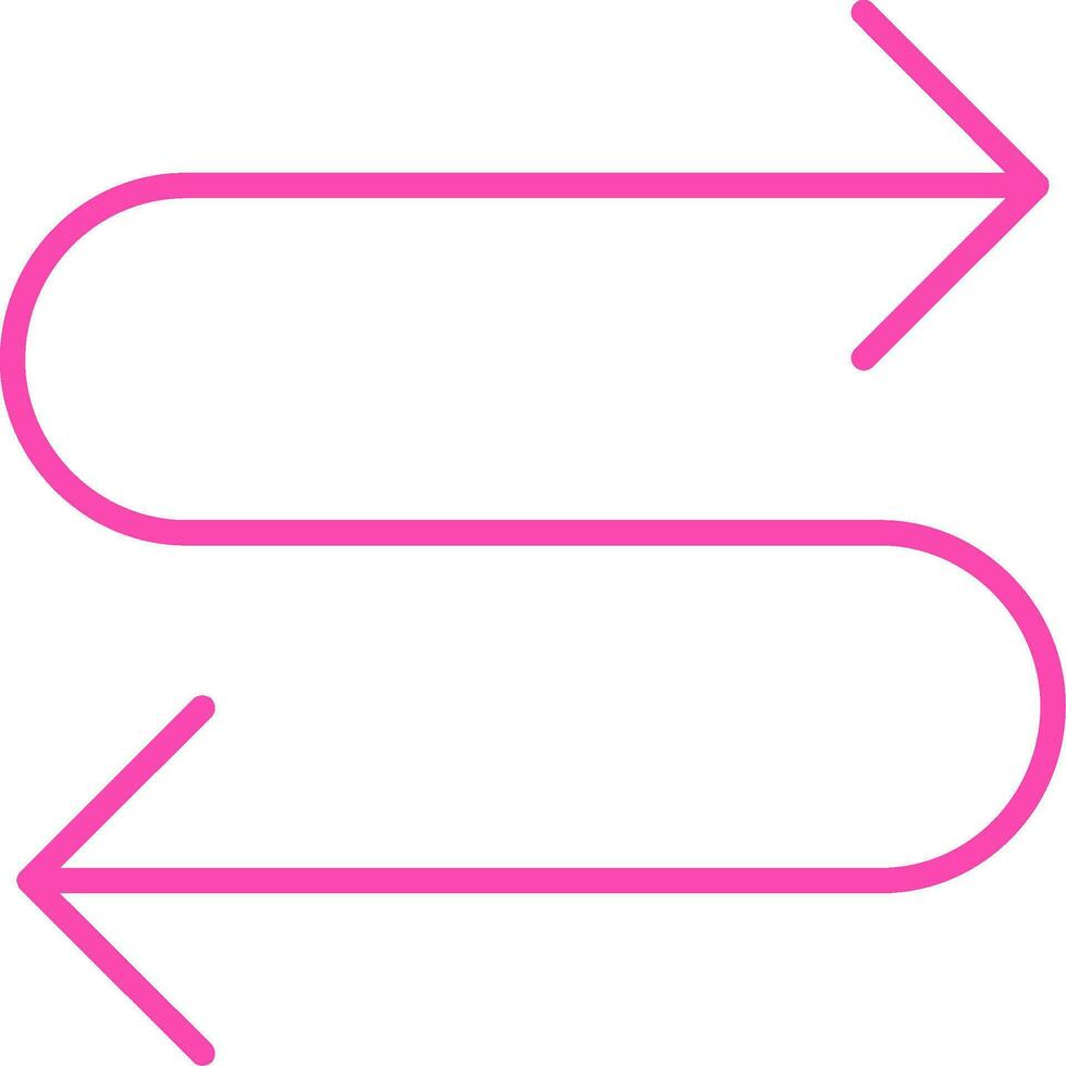 Zigzag Arrow Vector Icon