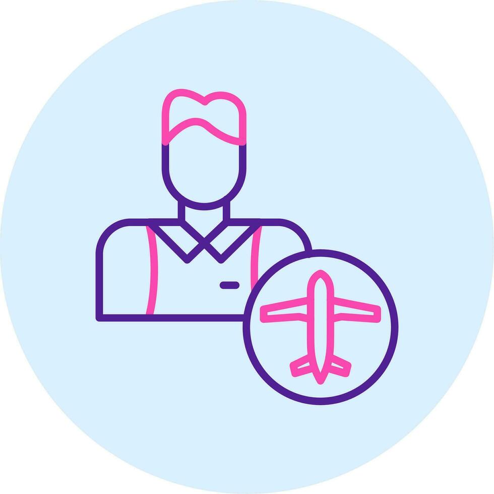 Flight Attendant Vector Icon