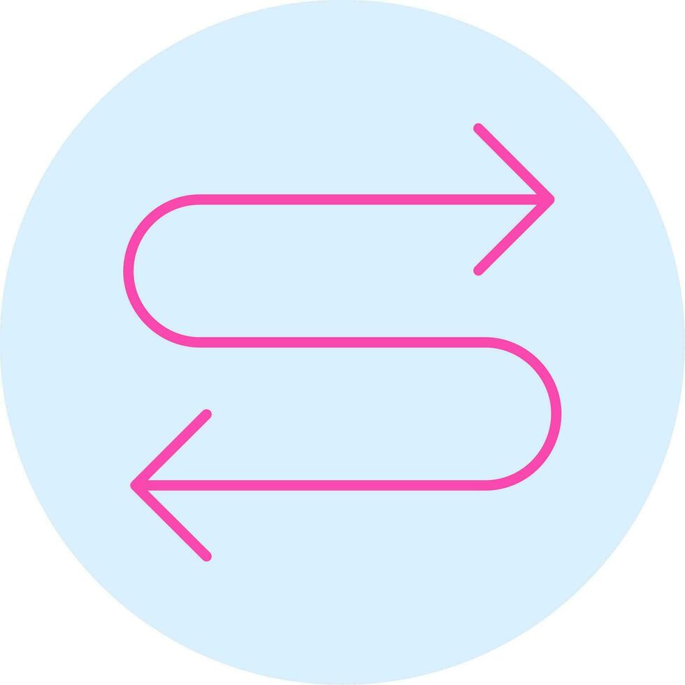 Zigzag Arrow Vector Icon