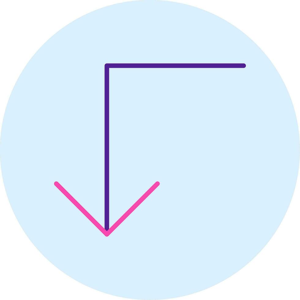 Turn Down Vector Icon