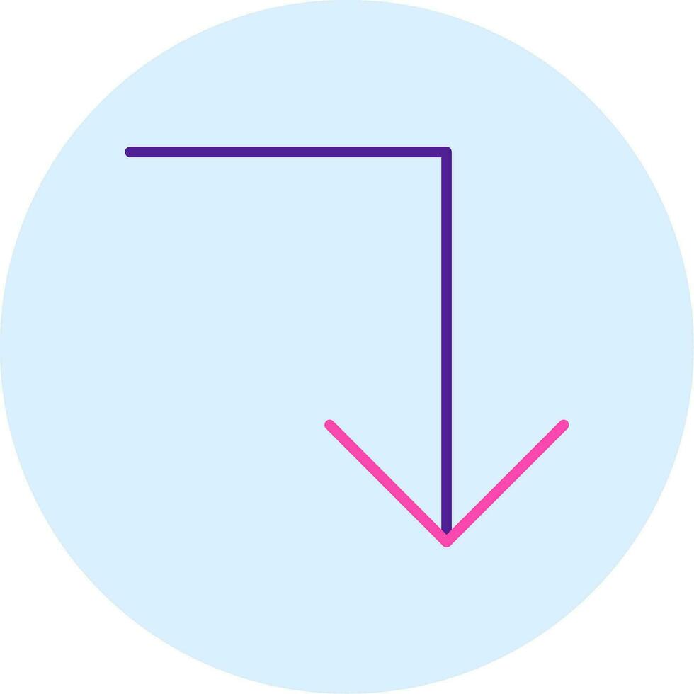 Turn Down Vector Icon