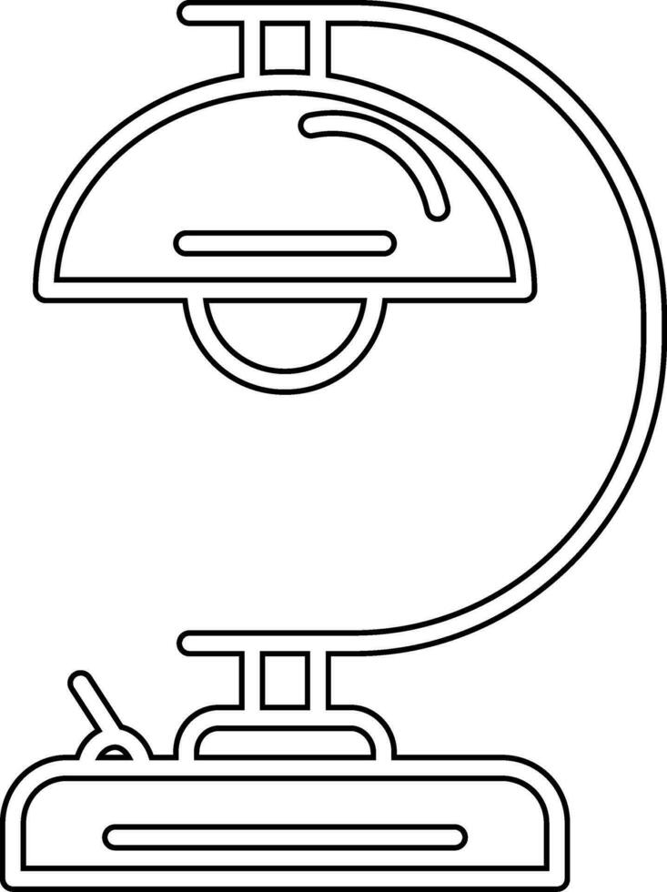 icono de vector de lámpara de mesa