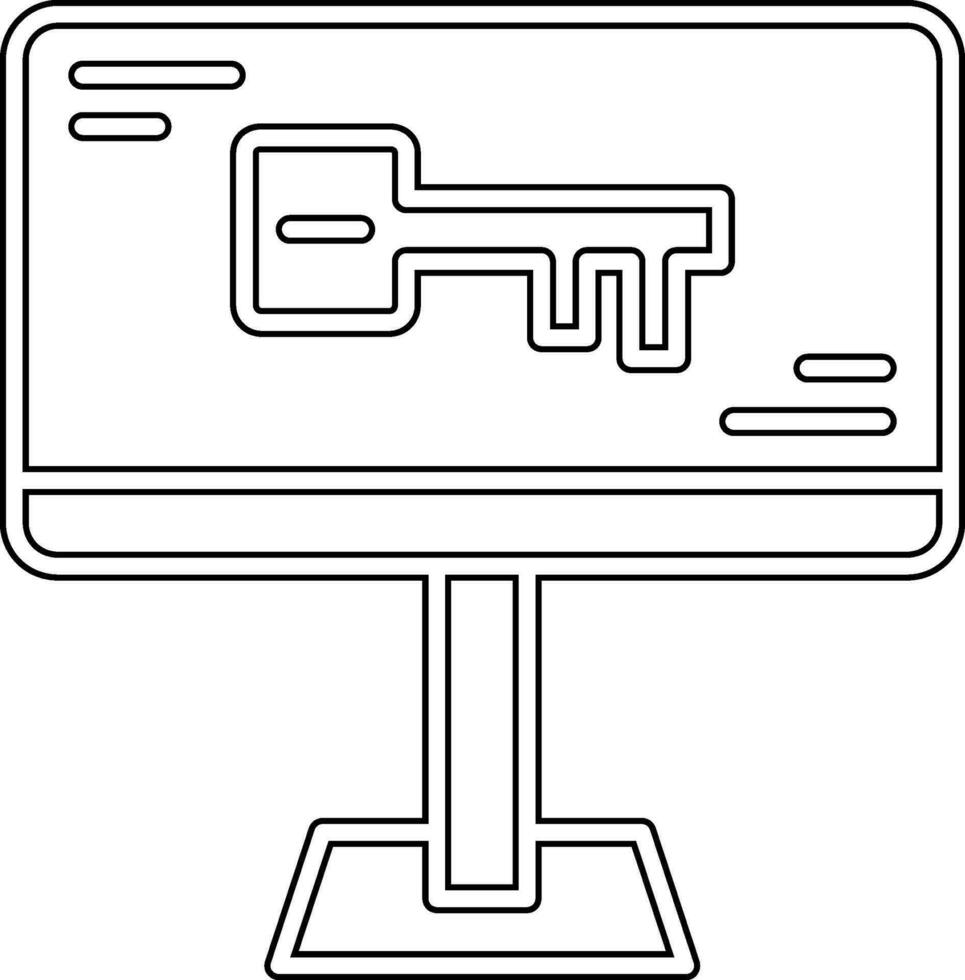 icono de vector de computadora