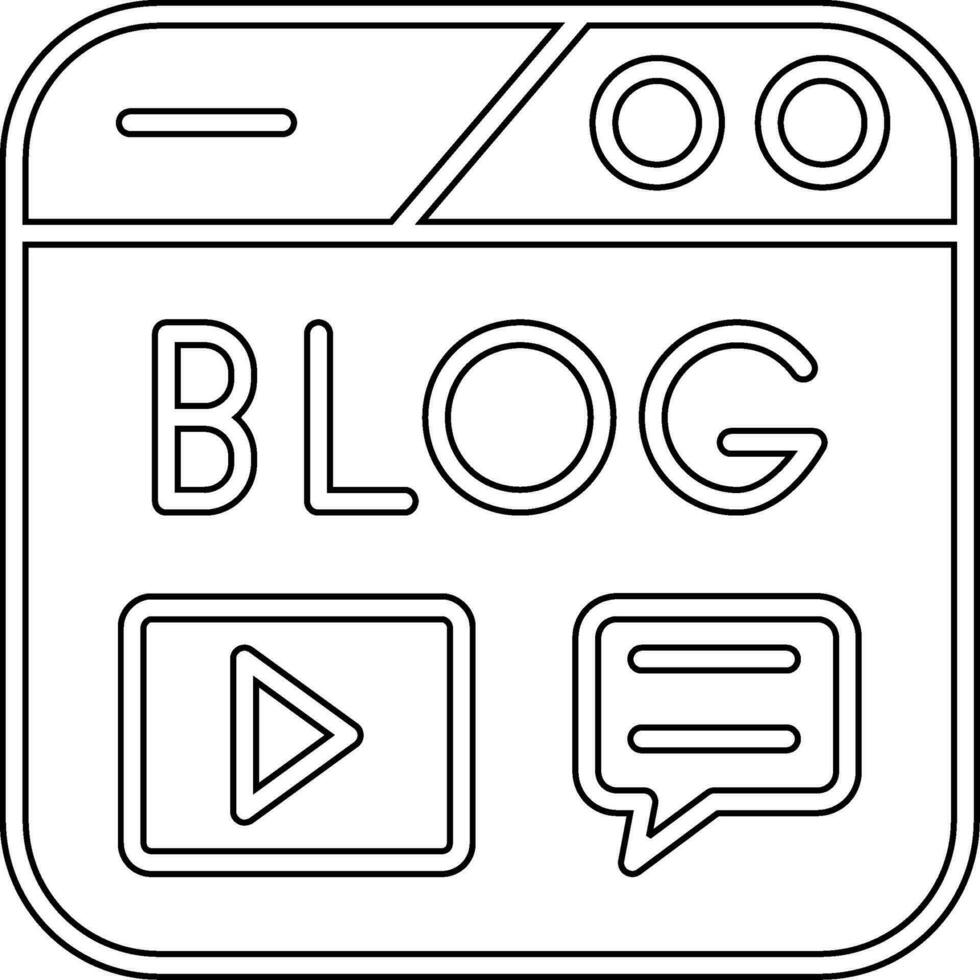 icono de vector de blogs