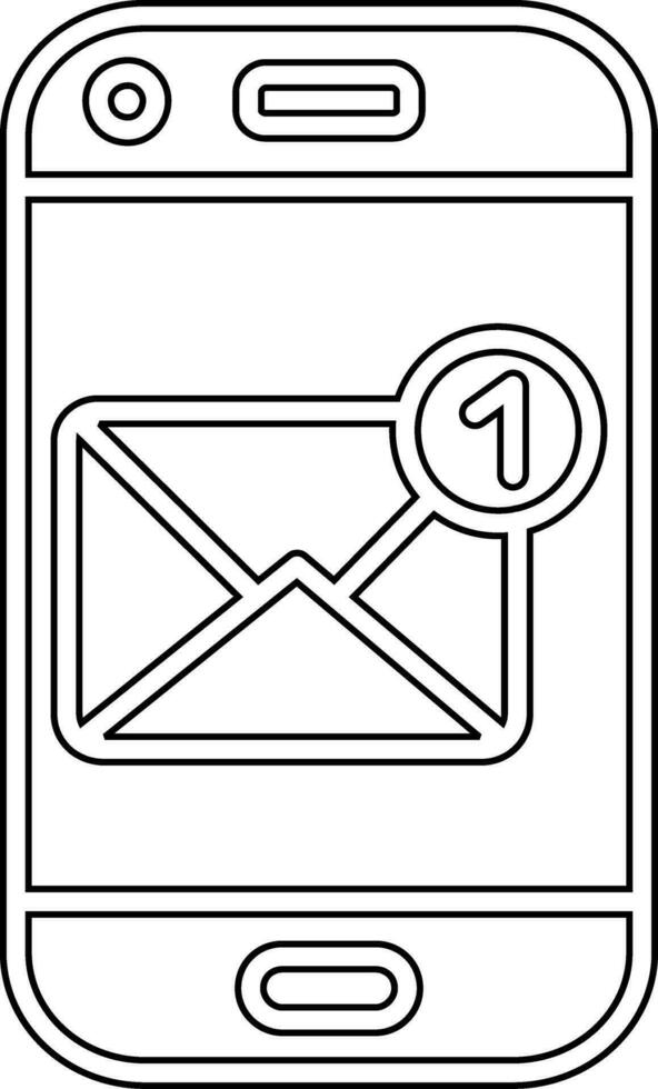 correo electrónico notificación vector icono