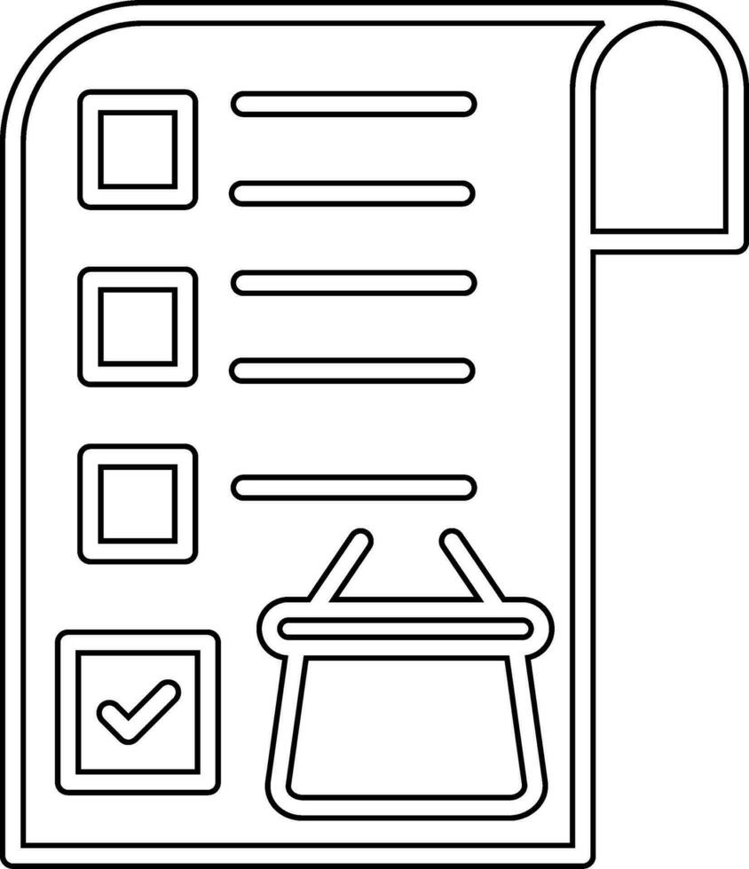 Shopping List Vector Icon
