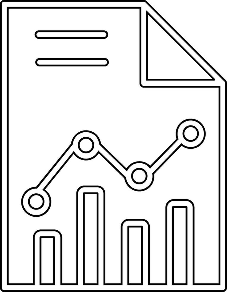 estadísticas papel vector icono