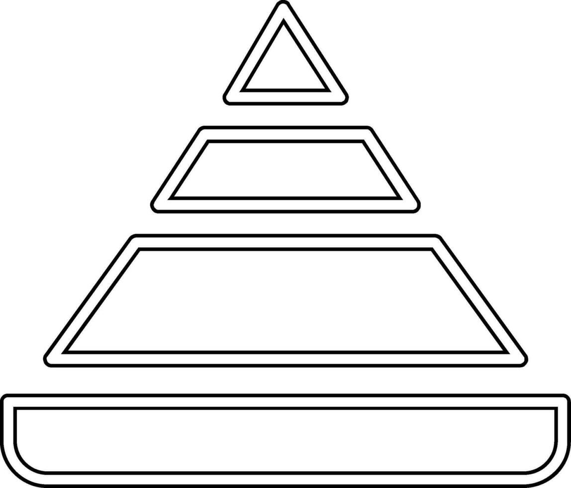 Pyramid Chart Vector Icon